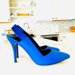 Aldo Blue Leather Heels (Size 8) Great Condition